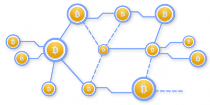 Zdecentralizowana sieć połączonych węzłów bitcoin