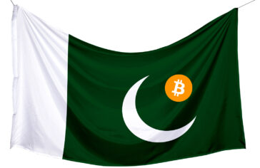 Flaga Pakistanu z Bitcoin
