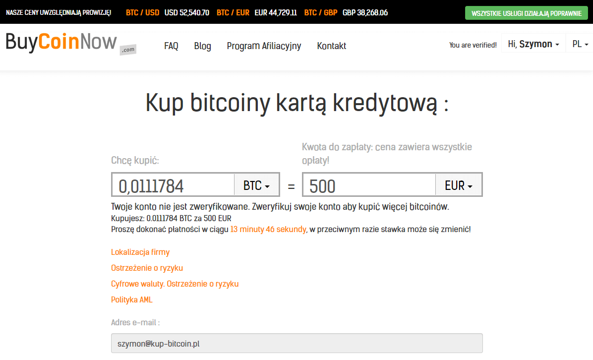 Kantor bitcoin BuyCoinNow